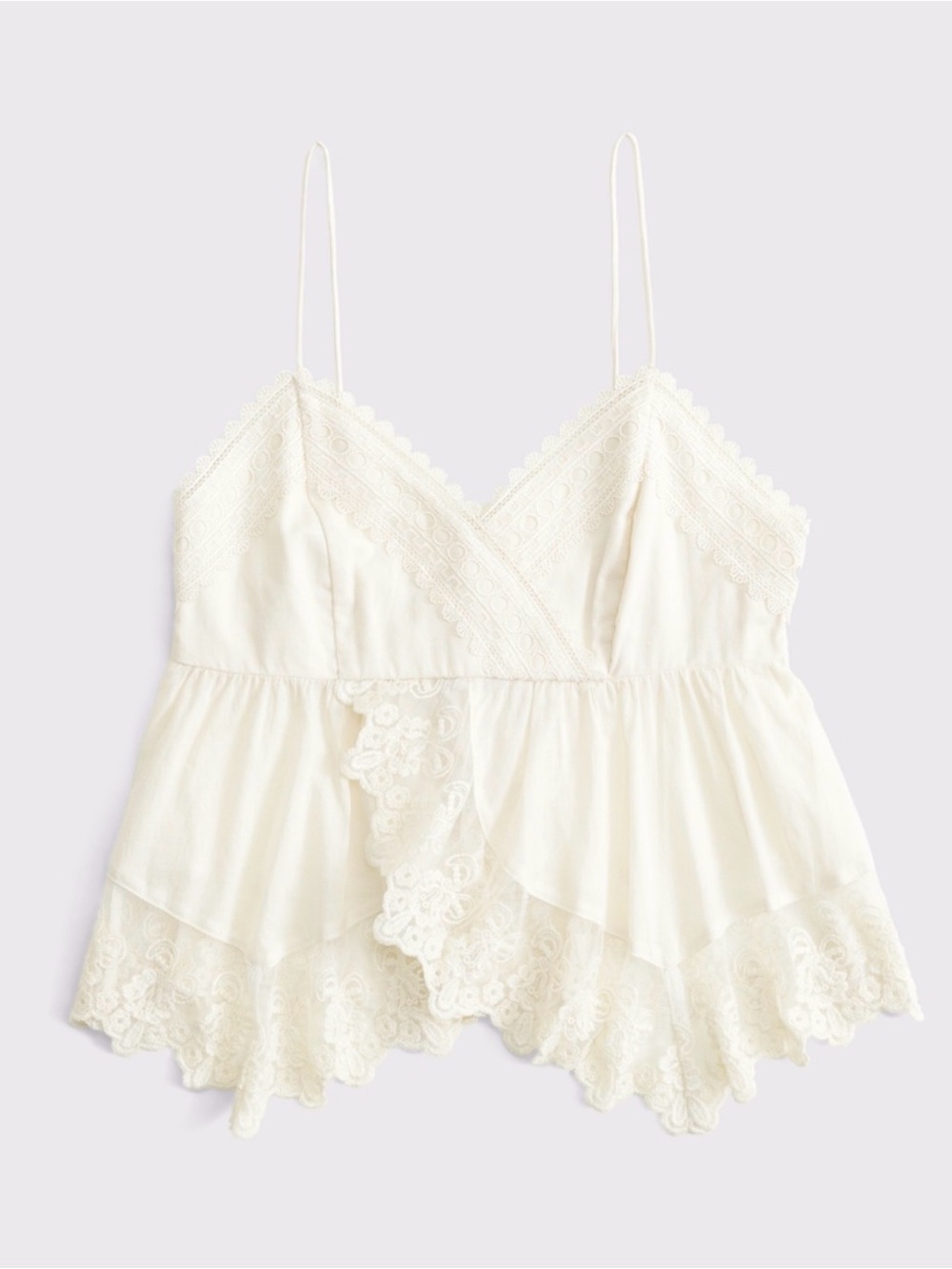 Abercrombie & Fitch Babydoll Lace Trim Camisole